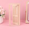 1/12 Dollhouse Miniature Wood External Door Unpainted Doll House Diy Accessories
