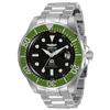 Invicta Pro Diver Automatic Watch, 47mm Case, Silver Stainless Steel Strap, Black Dial, 3047, Men's, Officially Imported