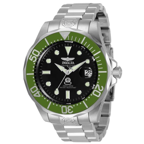 

Invicta Pro Diver Automatic Watch, 47mm Case, Silver Stainless Steel Strap, Black Dial, 3047, Men s, Officially Imported