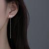 Star Beads Chain Earrings Long Wire Stud Earrings Elegant Ear Accessory  Holiday Gift