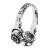 Vintage Knuckle Ring Geometric Irregular Headphone Shaped Finger Ring Punk Rings Gothic Adjustable Opening Ring