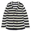 eleventy In good condition eleventy stripe knit double jacket for men, white x navy, size M Jacket M White / NavyUsed