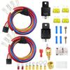 Doppel-Elektrolüfter-Relais-Kit Elektrisches Kühlerlüfter-Kit Temperatursensor-Schalter 185 Ein 175 Aus
