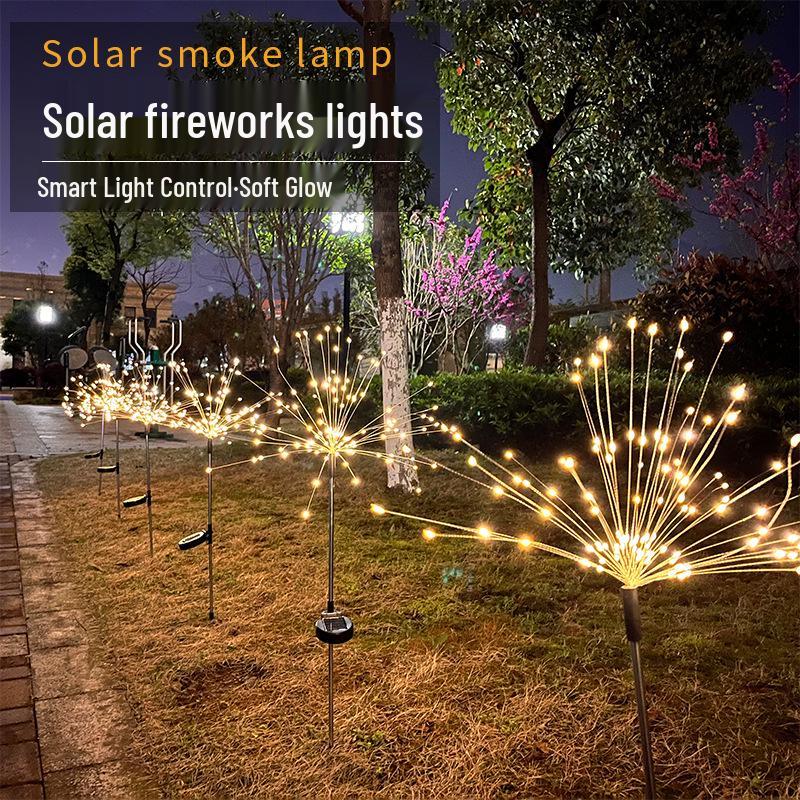 

Светодиодные гирлянды «Солнечный фейерверк» – Наружные декоративные садовые и газонные гирлянды, Сверхяркие 90 Lights теплый белый