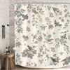 Blooming Cat Shower Curtain-Cute Kitten On Vibrant Floral Background, Cheerful Bathroom Decorative Shower Curtain