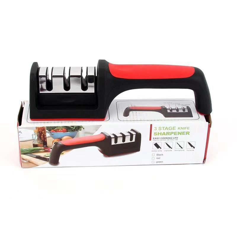 Multifunctional Handheld Knife Sharpener: Three or Four-Stage Fast Sharpening with Double-Sided Diamond Whetstone