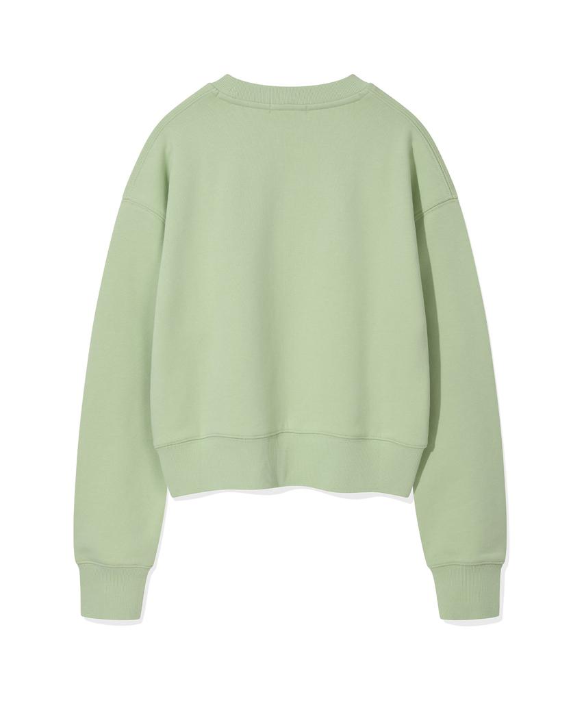WACKY WILLY Women'S Lily Wappen Crop Sweatshirt Mint