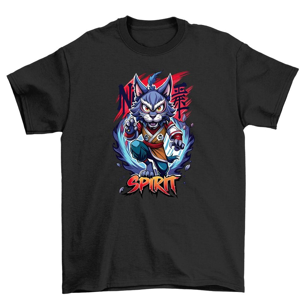 Spirit Cat Anime T-shirt - Purrfectly Funny! 100% Cotton, Anime Cat Tee, Unisex