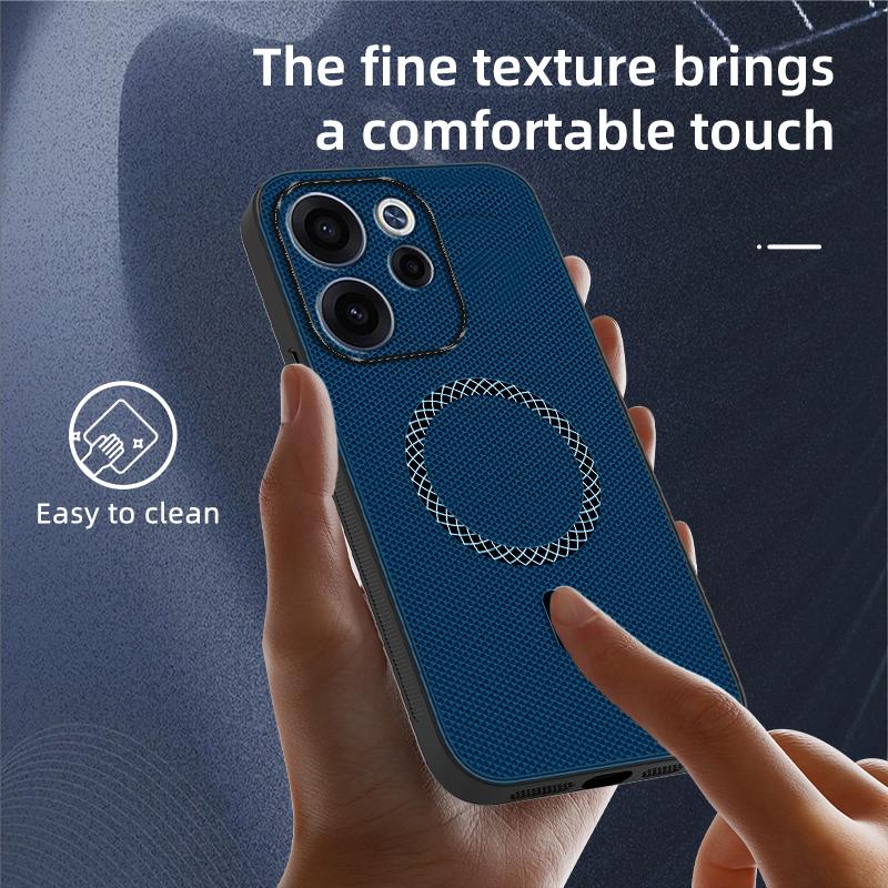 Biruiqu OPPO Reno 15F New Ultra-thin Magnetic Leather Shock-absorbing Protective Phone Case