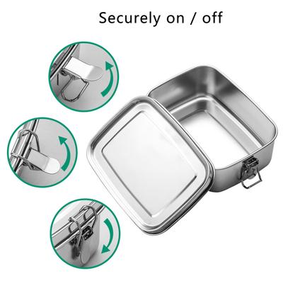 Bento Box Stainless Steel Lunch Box Lunch Containers Leakproof Metal Lunch Containers For Kids Adults 1200ml BPA Free