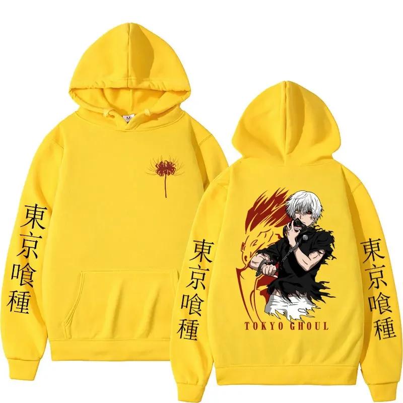 Japan Anime Tokyo Ghoul Hoodies Ken Kaneki Gothic Hoody Retro Sweatshirt Hip Hop Oversized Herren Damen Lässige Streetwear Pullover