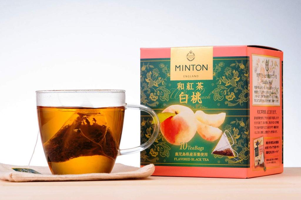 Minton Japanese Black Tea, White Peach, 10 Tea Bags X 3 Boxes