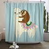 Cute Funny Lama Alpaca Shower Curtain Fun Cartoon Animals Cactus Shower Curtains for Bathroom Home Decor Waterproof Bath Curtain