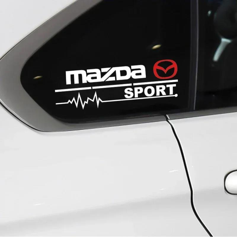 2Pcs Car Accessories Rearview Mirror Decor Stickers Badge Emblem Decal For Mazda 3 CX3 CX4 CX5 CX7 CX9 CX30 RX7 MX3 Axela Atenza h4