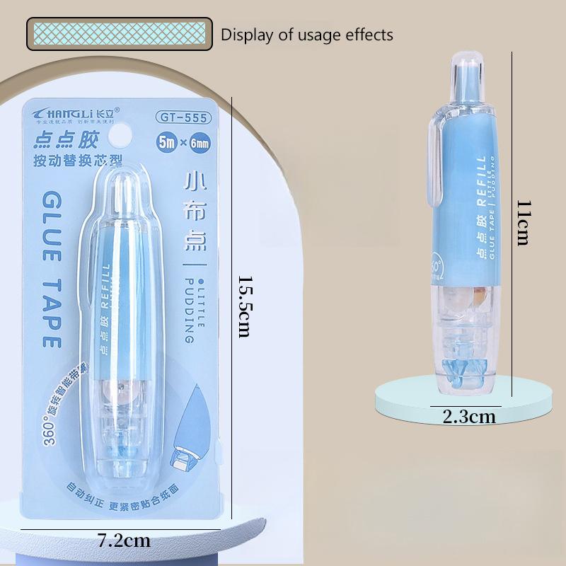 Cartoon Stationery Roller Glue Tape Press-On Dot Glue Office Ledger Supplies Student Study Exam Pen Style