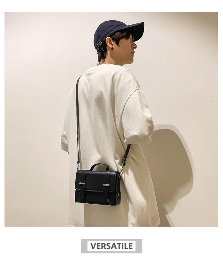 Men's Trendy Crossbody Bag - Stylish Japanese & Korean Inspired Small Square Messenger Bag