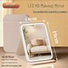 Portable LED Makeup Mirror: Folding, Standable, Ideal for Home, Dorm, and Travel