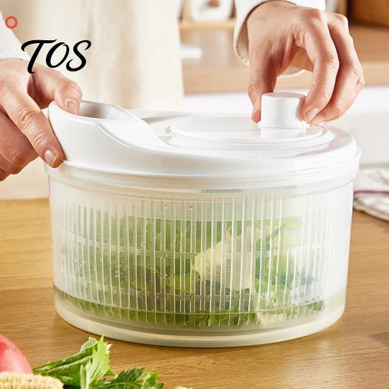 Compact Vegetable Strainer Manual Salad Spinner, Hand Crank Dryer with No Electricity Basket, Efficient Centrifugal Drainer for Lettuce And