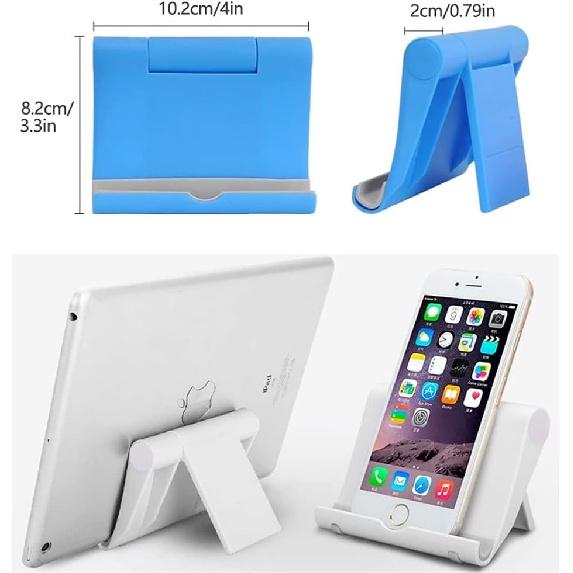 Cell Phone Stand 2 Pack Cell Phone Holder for Desk, Portable Phone Stand Holder for Desktop Kitchen Travel, Cellphone Stand Mobile Holder for iPhone