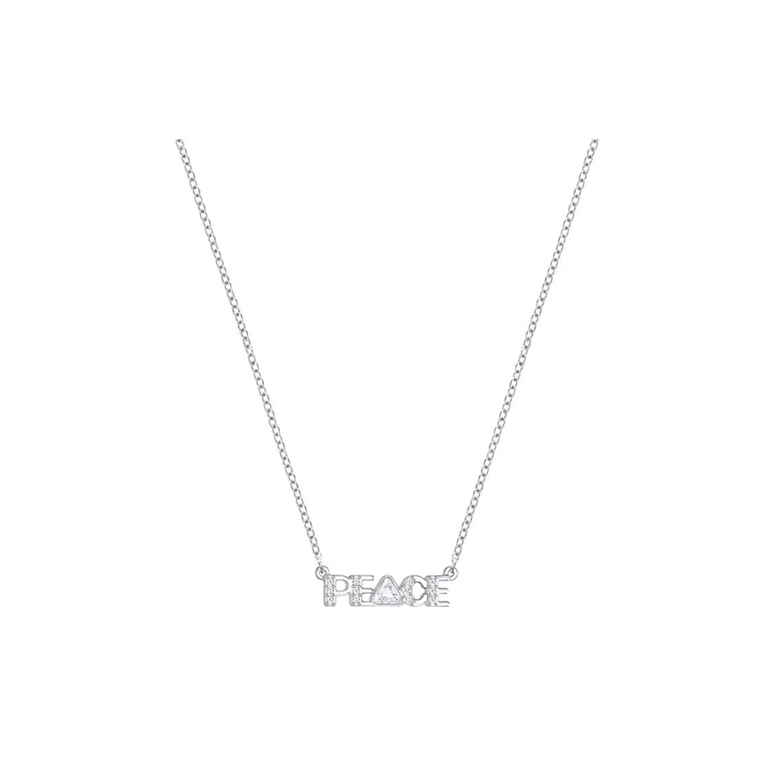 Swarovski Peace Letter Necklace Women necklace Silver 5290525 Box