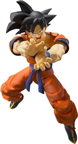 

TAMASHII NATIONS S.H.Figuarts Dragon Ball Son Goku - Earth-Raised Saiyan - Approx. 140mm ABS & PVC Painted Movable Figure