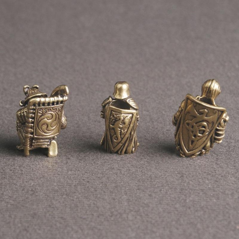 Broadswords Knights Knife Lanyard Bead DIY Brass Paracord Bead Vintage Knights Parachute Cord Beads for Bracelet Pendant