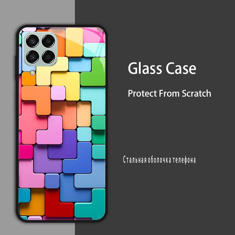 M53 5G Case For Samsung Galaxy M53 Case for Samsung M33 Tmepered Glass Case Fundas For Galaxy M23 A12 M12 A22 5G F23 Phone Cases