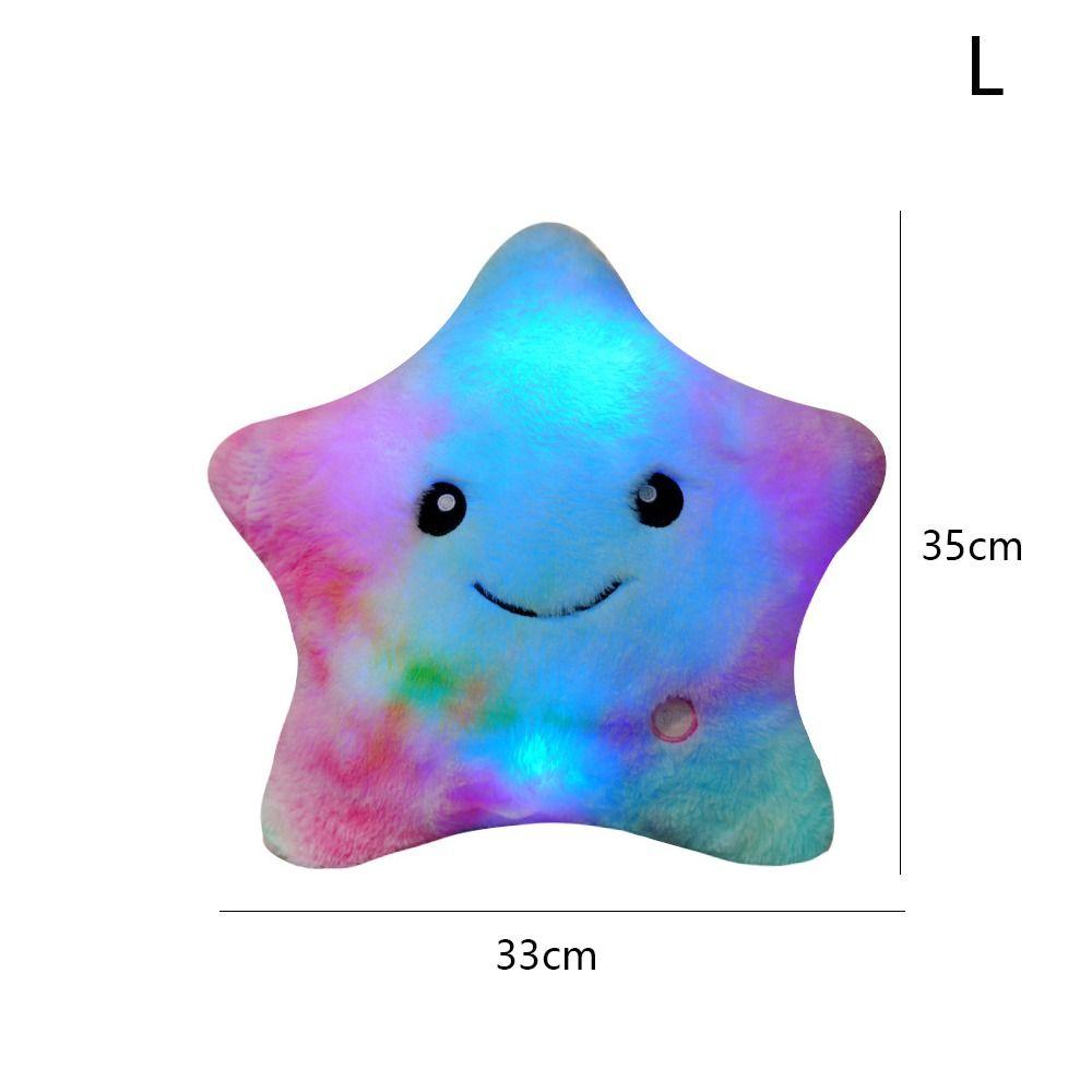 New LED Electronic Star Plush Toy Soft Star LED Star Doll Toy Baby Kid Toys Home Decoration Soft Star Pillow