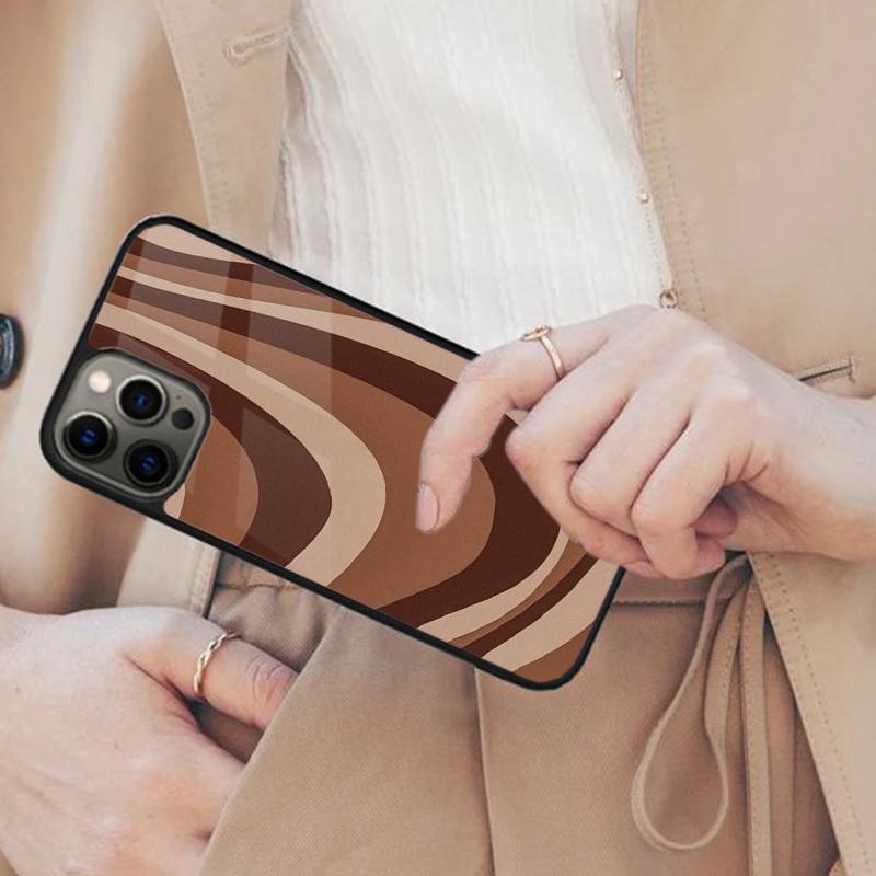 Latte Love Tunnel Brown Heart Magnetic Phone Case For APPLE iPhone 17 Air 16 14 13 12 Pro Max 15 Plus Wireless MagSafe Cover