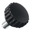 8pcs Durable Male Knurled Thumb Screws Black Plastic Clamping Knobs M6 X 10mm Thread Length Screw Furniture