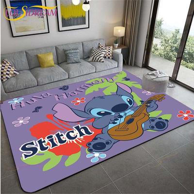 New Cartoon Stitch Carpets Kids Crawling Carpets Living Room Tea Table Mats Bedroom Rug Washable Floor Mats Household Area Mat