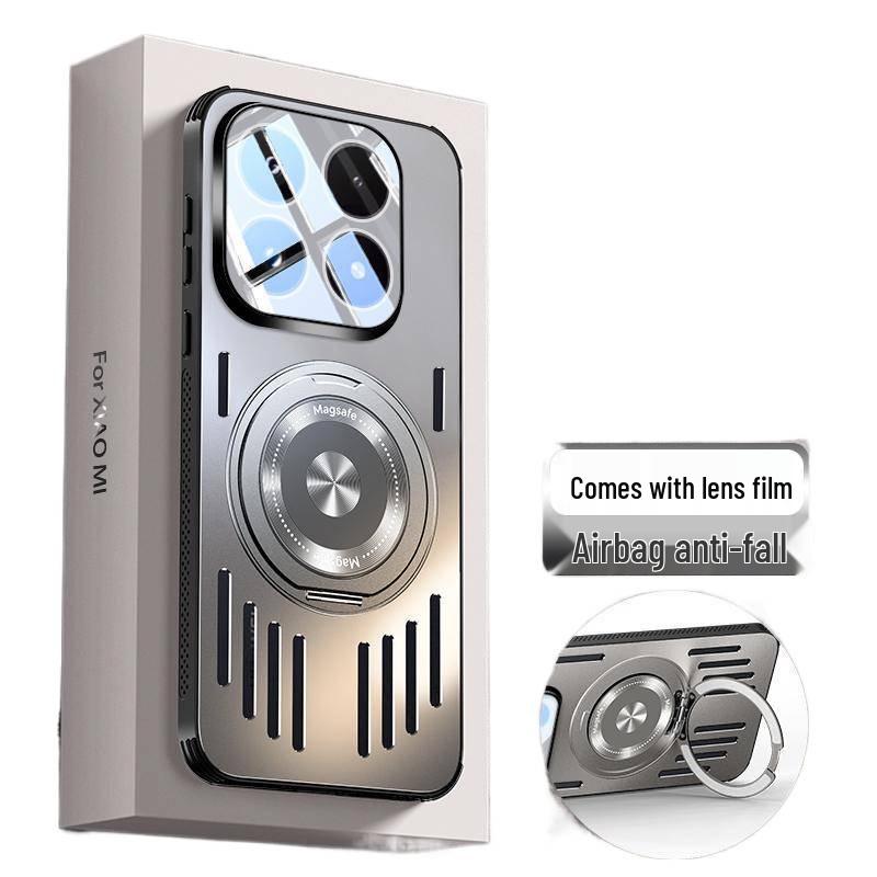 Xiaomi17 Mi17ProMax Aluminum Phone Case with Stand - Full Coverage, Drop-Proof Protection for Men