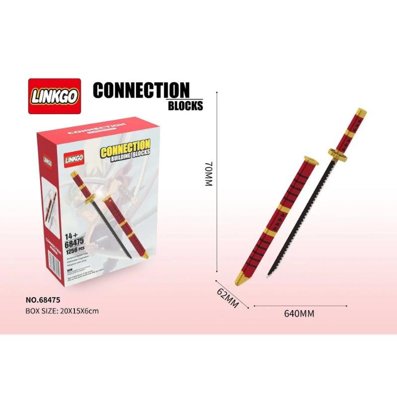 One Piece Schwert Linkgo Micro Bausteine Roronoa Zoro Sandai Kitetsu DIY Zusammengebaute Verbindung Mini Ziegel Spielzeug