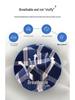 Women's Blue Plaid High-Waist Wide-Leg Summer Pants: New 2026 Fashion, Casual, Floor-Length Drape Design.