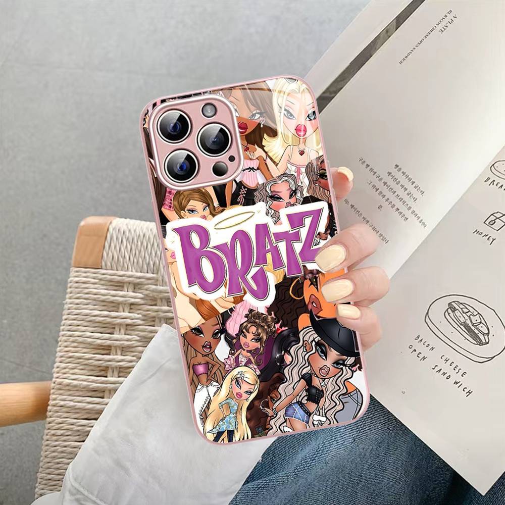 Cute B-Bratz Doll Tempered Glass For Iphone 14 13 12 11 Pro Mini XS MAX 14Plus X XS XR Fundas