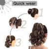 Synthetic Drawstring Ponytail Short Wavy Curly Ponytail Clip In Hair Extensions Natural Looking For Women Daily Use