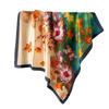 Korean Version Of Rural Flower 70cm Small Square Scarf Simulated Silk Spring Summer Printed Professional