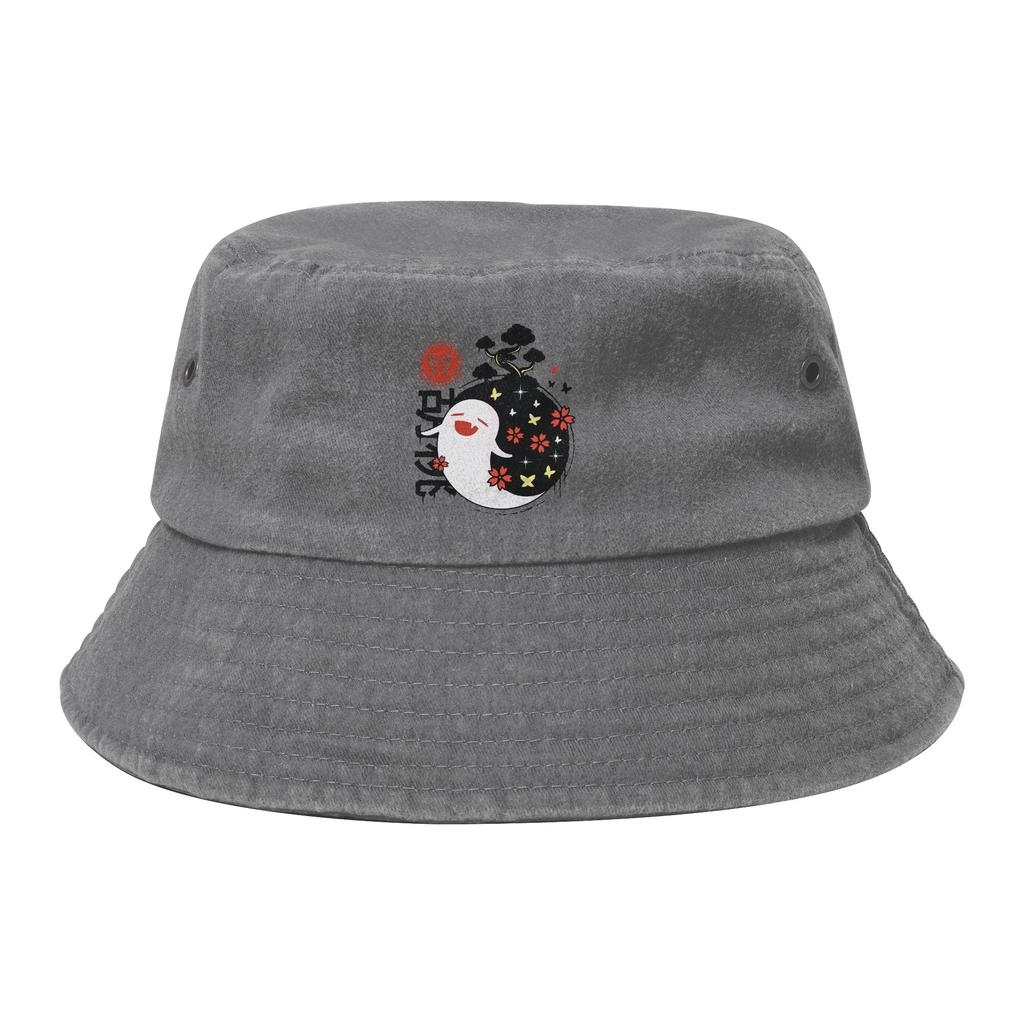 Genshin Impact Hu Tao Ghost Bucket Hats for Teen Travel Field Hat Unique Design for Outdoor Fishing FisherUnisex Cap Boonie Hat