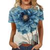 Fashion Flower Floral T-Shirts 3D Print Women New O-Neck Short Sleeves T Shirt Streetwear Y2k Harajuku Tees Tops Female Clothing