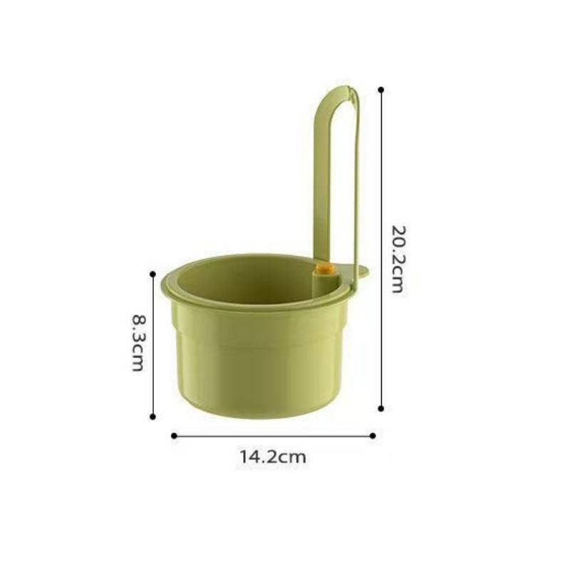 Kitchen Sink Drain Basket Press Automatic Dumping Basket Faucet Hanging Holder Kitchen Waste Collector Adjustable Sponge Rack