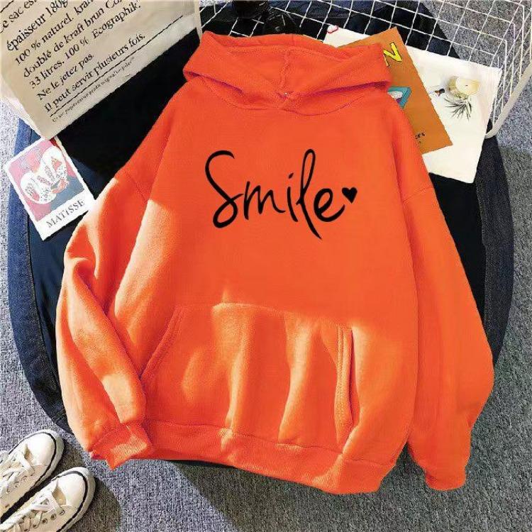 

Korean Style Hooded Hoodies Women Casual Autumn Winter Loose Long Sleeve Letter Print XXXL