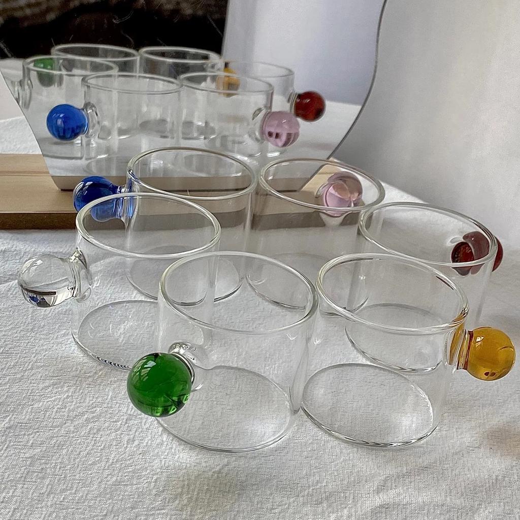 6pcs Pack Small Cups Set Espresso Cups Coffee Mug Tea Cup Set Heat Resistant Glasses Coffee Tea Cups Mugs Milk