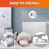 New Thermostatic Head Set (4 pieces) for Standard M30 x 1.5 Radiator - Temperature Control, White
