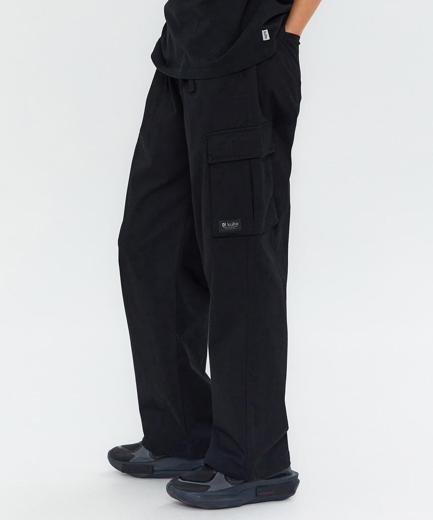KULTE Weite Cargohose Schwarz