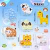 7/21 Piezas Juguetes Fidget con Forma de Animal Burbujas Pop-it Sensoriales Juguetes de Apretar Alivio del Estrés Oveja Gato Perro Blanditos para Niños Adultos