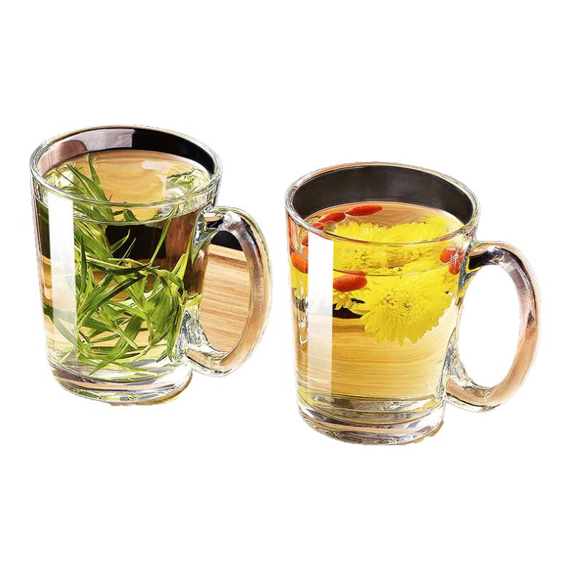 Genaisi Heat-Resistant Glass Mugs with Handle