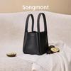 In Stock: Songmont Medium Pine Basket Handbag, Large Capacity Crossbody Bucket Bag