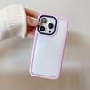 Macaron three-in-one suitable for Apple 16promax contrasting color transparent mobile phone case Apple 11 simple protective case