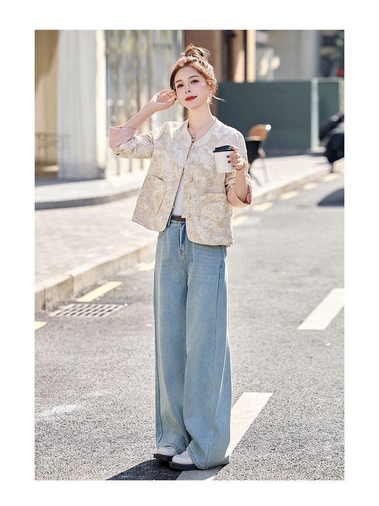 Women's 2025 Spring/Autumn Elegant Slimming Short Tang Style Jacket