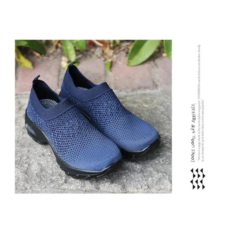 Women's Slip-On Sock Sneakers Breathable Knit Hiking Casual Lightweight Comfortable Shoes